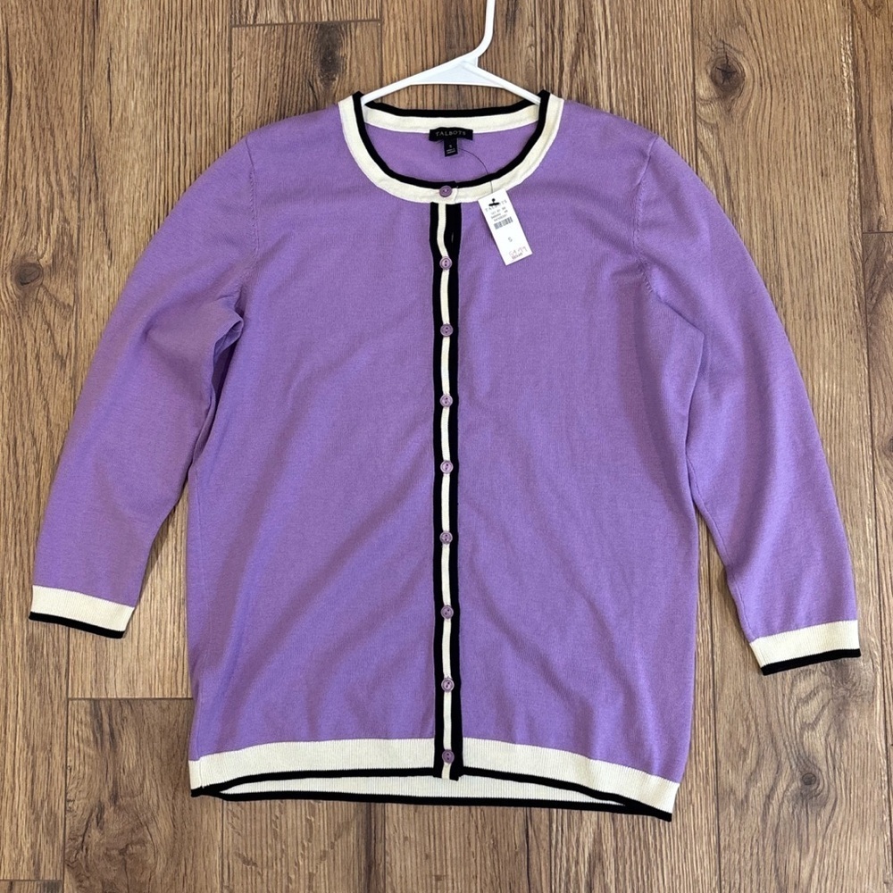 NWT Talbots Women's Cardigan In Purple Size Small